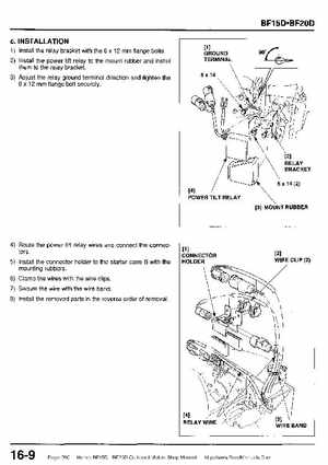 Honda BF15D BF20D Outboard Motors Shop Manual., Page 390