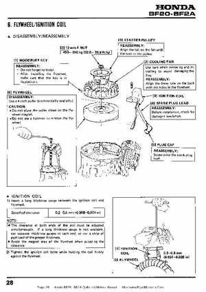 Honda BF20 BF2A Outboard Motors Manual, Page 28