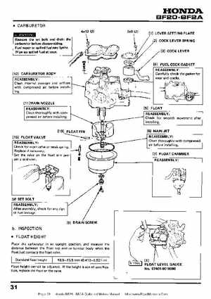 Honda BF20 BF2A Outboard Motors Manual, Page 31