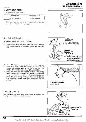 Honda BF20 BF2A Outboard Motors Manual, Page 38