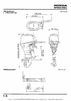 Honda BF20A-BF25A, BF25D-BF30D Outboard Motors Shop Manual., Page 8