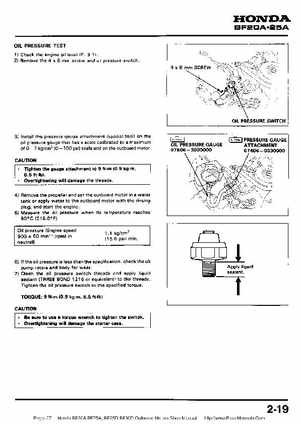 Honda BF20A-BF25A, BF25D-BF30D Outboard Motors Shop Manual., Page 27