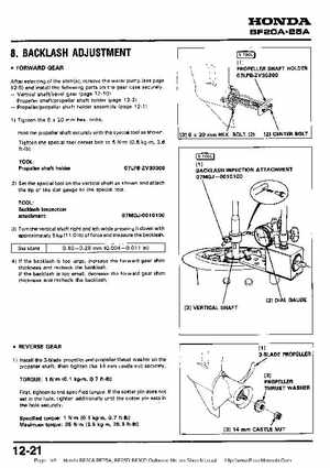 Honda BF20A-BF25A, BF25D-BF30D Outboard Motors Shop Manual., Page 149