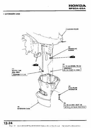 Honda BF20A-BF25A, BF25D-BF30D Outboard Motors Shop Manual., Page 152