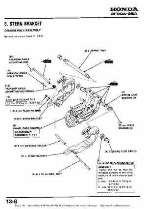 Honda BF20A-BF25A, BF25D-BF30D Outboard Motors Shop Manual., Page 160