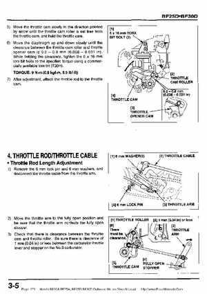 Honda BF20A-BF25A, BF25D-BF30D Outboard Motors Shop Manual., Page 271