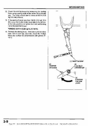 Honda BF20A-BF25A, BF25D-BF30D Outboard Motors Shop Manual., Page 275