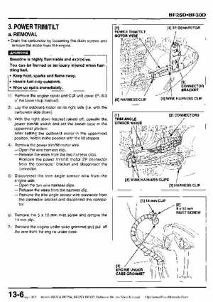 Honda BF20A-BF25A, BF25D-BF30D Outboard Motors Shop Manual., Page 305