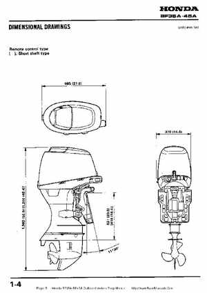 Honda BF35A-BF45A Outboard Motors Shop Manual., Page 5