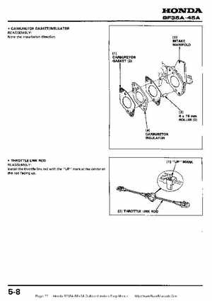 Honda BF35A-BF45A Outboard Motors Shop Manual., Page 77