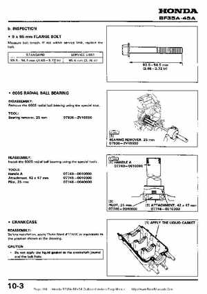 Honda BF35A-BF45A Outboard Motors Shop Manual., Page 118