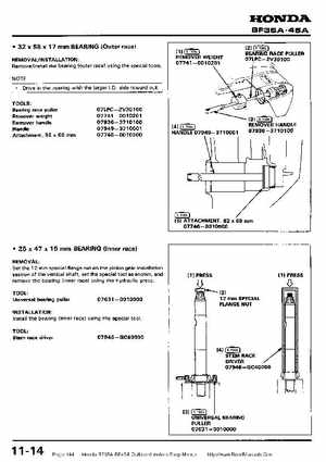 Honda BF35A-BF45A Outboard Motors Shop Manual., Page 144