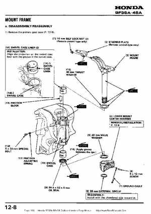 Honda BF35A-BF45A Outboard Motors Shop Manual., Page 163