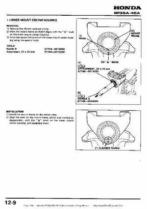 Honda BF35A-BF45A Outboard Motors Shop Manual., Page 164