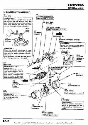 Honda BF35A-BF45A Outboard Motors Shop Manual., Page 196
