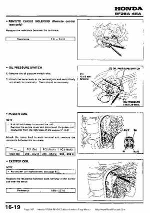 Honda BF35A-BF45A Outboard Motors Shop Manual., Page 207