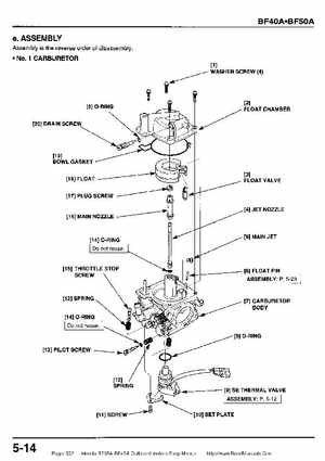 Honda BF35A-BF45A Outboard Motors Shop Manual., Page 332