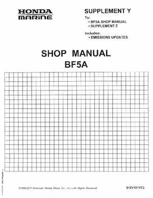 Honda BF50 (5HP), BF5A Outboard Motors Shop Manual 2014, Page 101