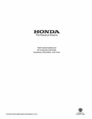 Honda BF50 (5HP), BF5A Outboard Motors Shop Manual 2014, Page 133