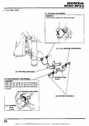 Honda BF50 (5HP) BF5A Outboard Motors Shop Manual., Page 60