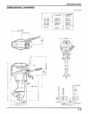 Honda BF75, BF100, BF8A Outboard Motors Shop Manual, Page 7