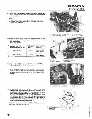 Honda BF75 BF100 Outboards Service Manual, Page 91