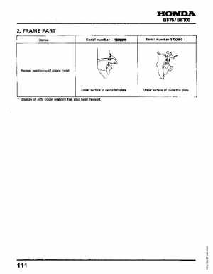 Honda BF75 BF100 Outboards Service Manual, Page 111