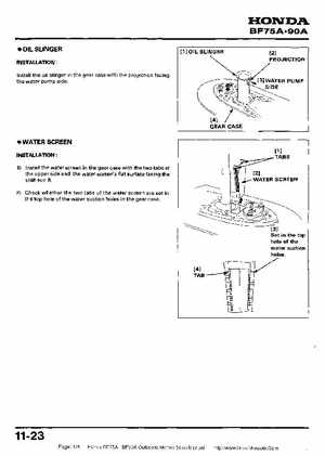 Honda BF75A BF90A Outboard Motors Shop Manual., Page 174
