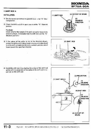 Honda BF75A BF90A Outboard Motors Shop Manual., Page 295