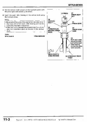 Honda BF75A BF90A Outboard Motors Shop Manual., Page 333