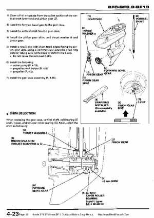 Honda BF8, BF9.9 and BF10 Outboard Motors Shop Manual., Page 90