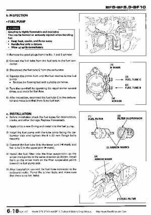 Honda BF8, BF9.9 and BF10 Outboard Motors Shop Manual., Page 117