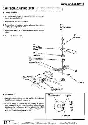 Honda BF8, BF9.9 and BF10 Outboard Motors Shop Manual., Page 204
