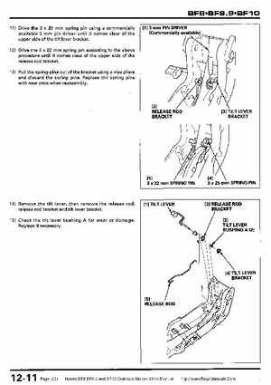 Honda BF8, BF9.9 and BF10 Outboard Motors Shop Manual., Page 211