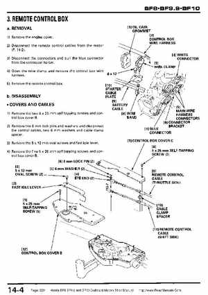 Honda BF8, BF9.9 and BF10 Outboard Motors Shop Manual., Page 229