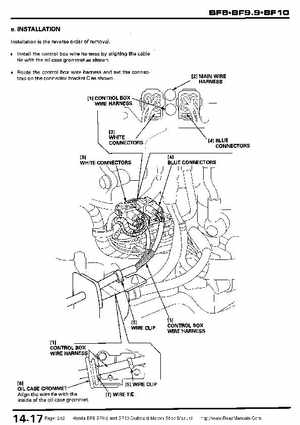 Honda BF8, BF9.9 and BF10 Outboard Motors Shop Manual., Page 242
