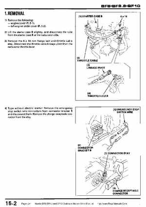 Honda BF8, BF9.9 and BF10 Outboard Motors Shop Manual., Page 244