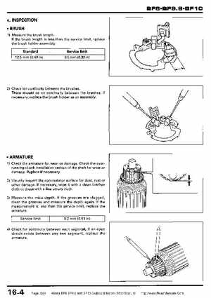 Honda BF8, BF9.9 and BF10 Outboard Motors Shop Manual., Page 260