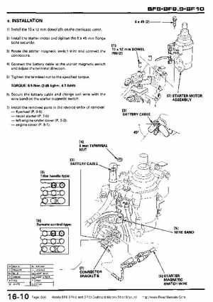 Honda BF8, BF9.9 and BF10 Outboard Motors Shop Manual., Page 266