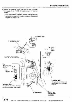 Honda BF8, BF9.9 and BF10 Outboard Motors Shop Manual., Page 330