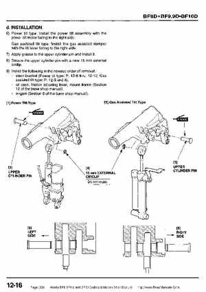 Honda BF8, BF9.9 and BF10 Outboard Motors Shop Manual., Page 336