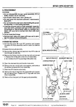 Honda BF8, BF9.9 and BF10 Outboard Motors Shop Manual., Page 341