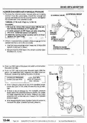 Honda BF8, BF9.9 and BF10 Outboard Motors Shop Manual., Page 364