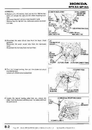 Honda BF9.9A-BF15A Outboard Motors Shop Manual., Page 62