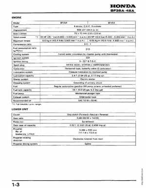 Honda Outboards BF40A/BF50A Service Manual, Page 4