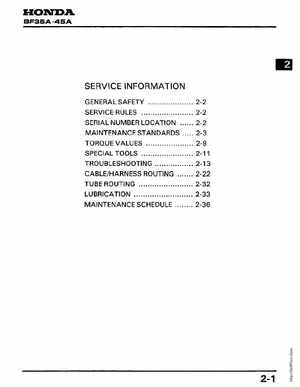 Honda Outboards BF40A/BF50A Service Manual, Page 10