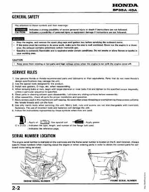 Honda Outboards BF40A/BF50A Service Manual, Page 11