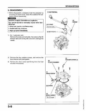 Honda Outboards BF40A/BF50A Service Manual, Page 327