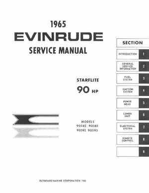 1965 Evinrude 90 HP StarFlite Service Manual, PN 4206, Page 1