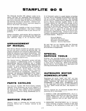 1965 Evinrude 90 HP StarFlite Service Manual, PN 4206, Page 3